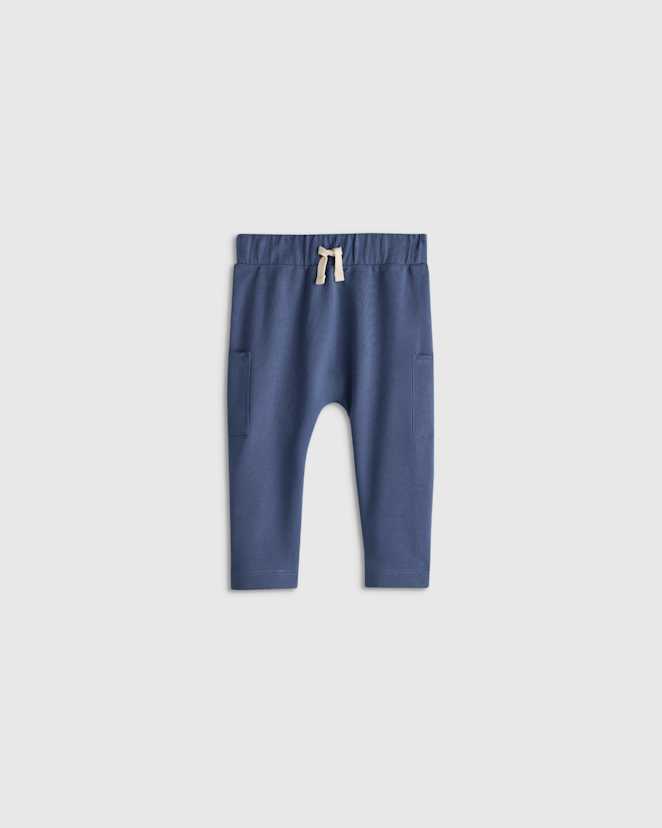 Vintage Blue Organic Cotton French Terry Pocket Pants