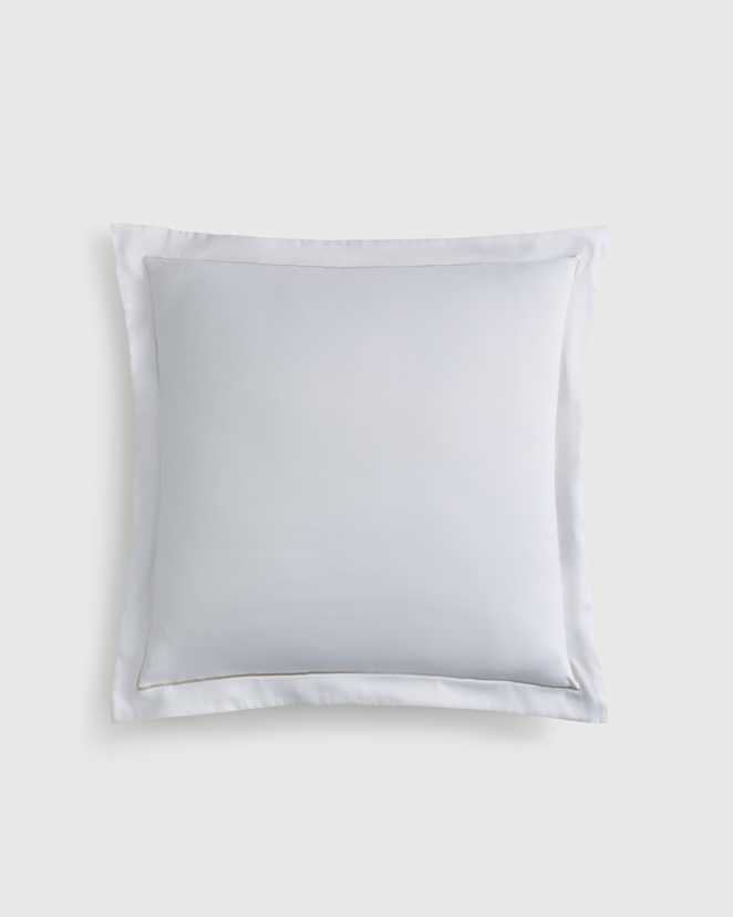 White/Sand Signature Giza Cotton Sateen Euro Sham