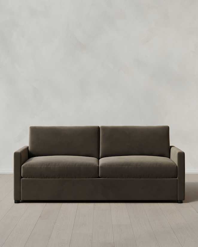 Sable Brennan Sofa in Performance Velvet