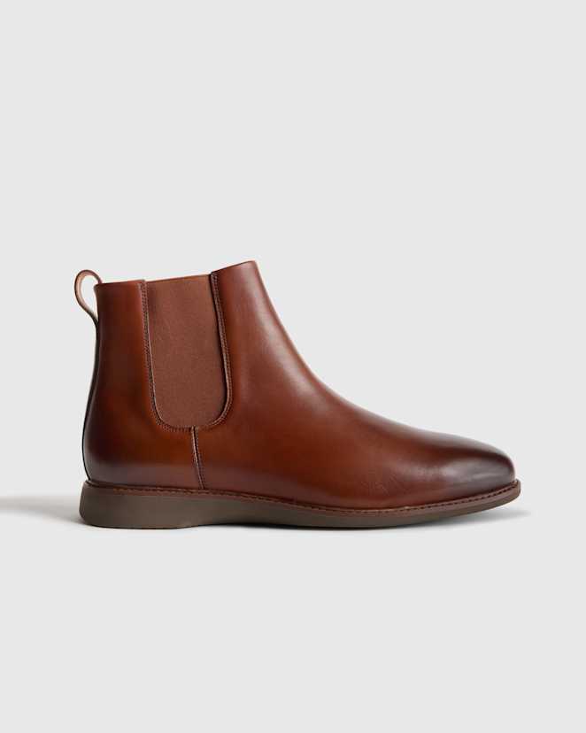 Brandy Hybrid Crafted Leather Chelsea Boot