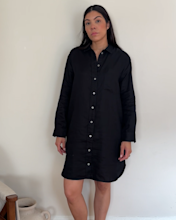 100-EuropeanLinenShirtDress Black ChelseaGeorgatos 4x5