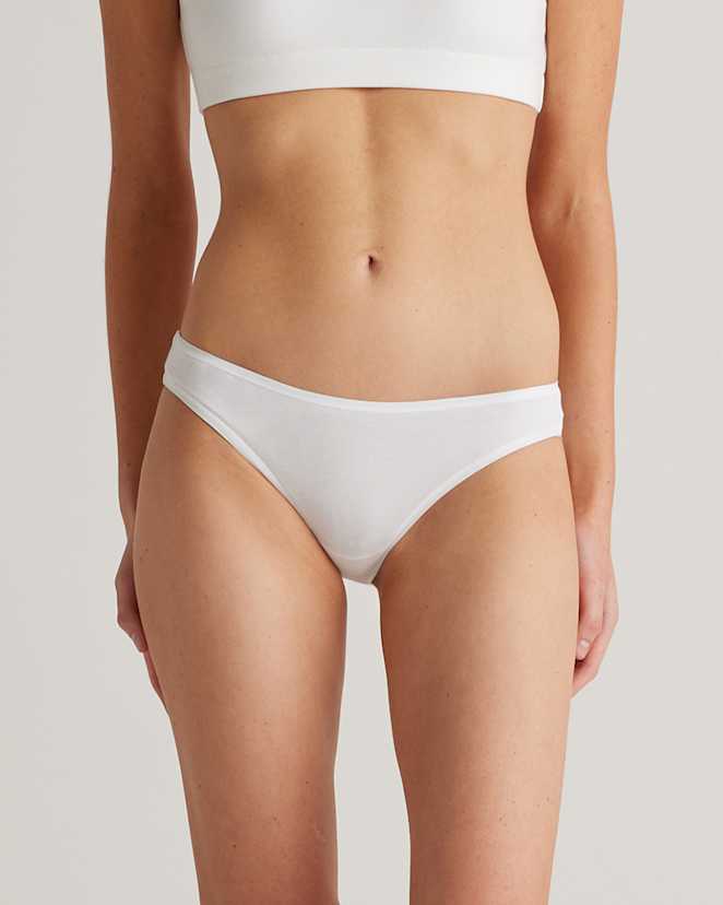 Soft White Organic Cotton Bikini (6-pack)