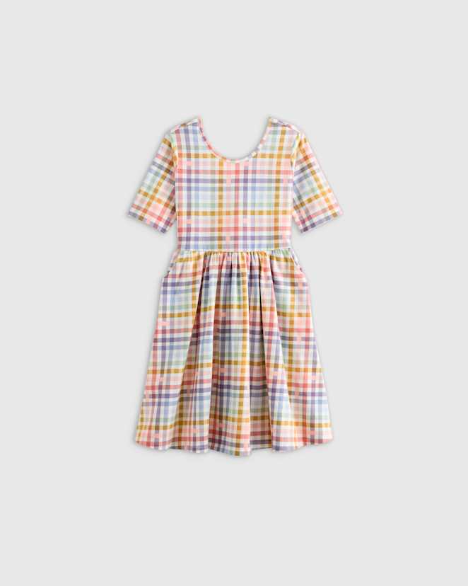 Plaid Organic Cotton Skater Dress