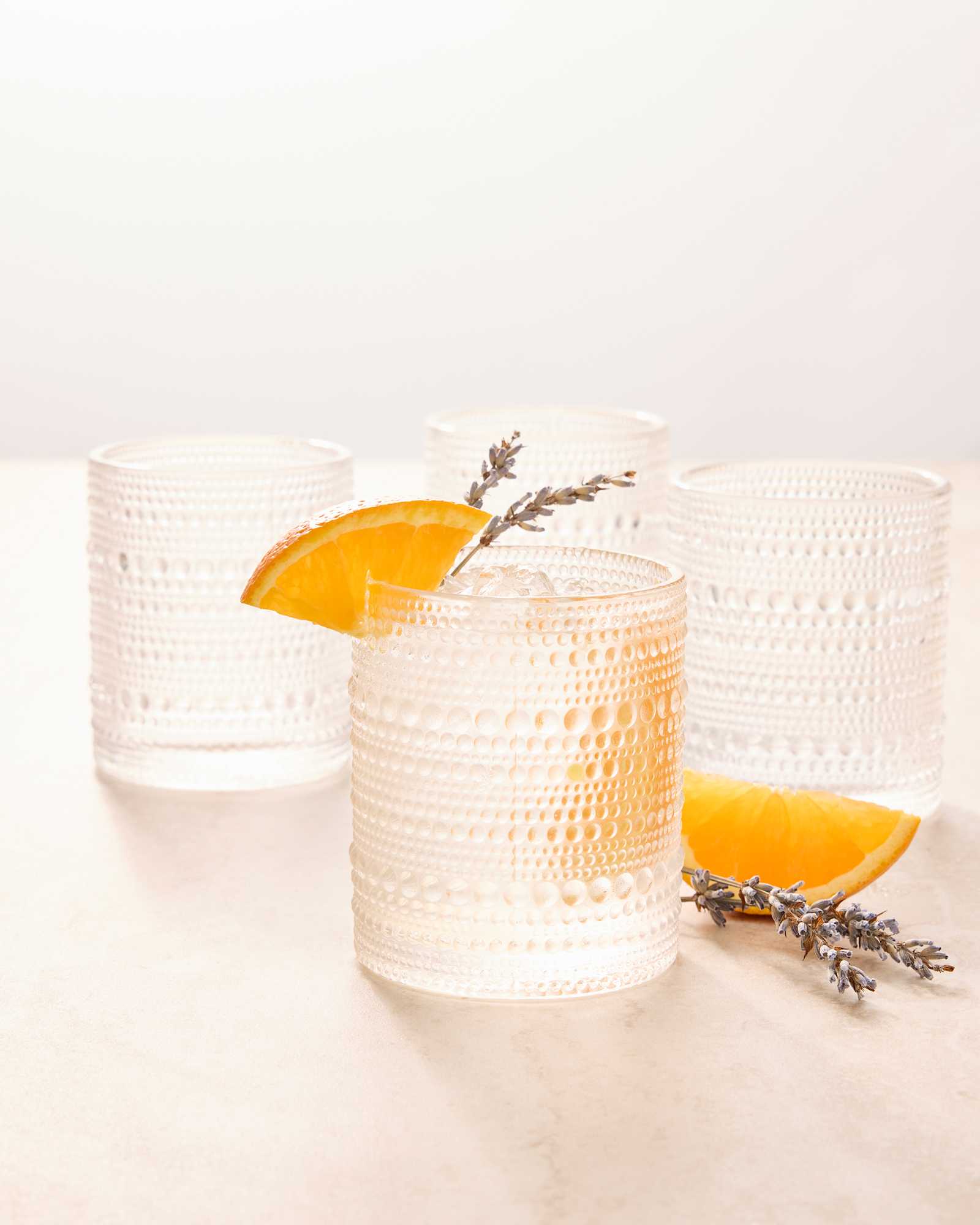 Clear Jupiter Short Glass Tumbler (Set of 6)