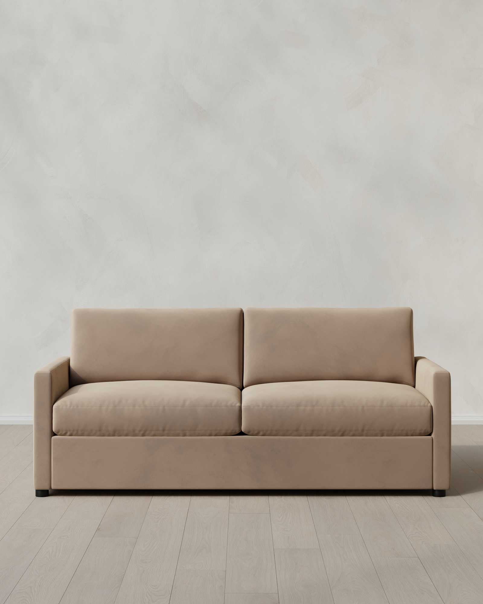 7FT Sofa Performance Velvet Taupe