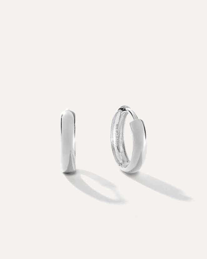 White Gold 14K Gold Bold Hoops