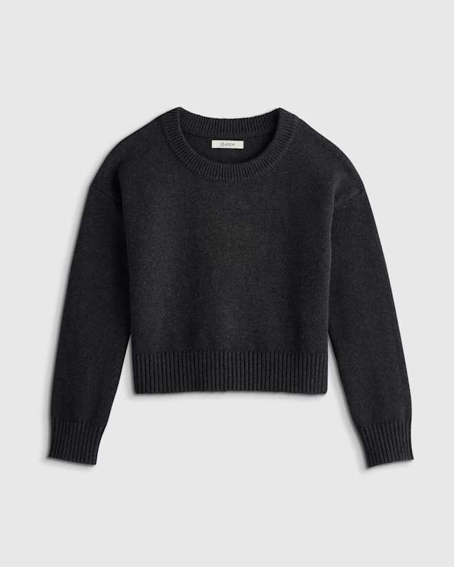 Charcoal 100% Organic Cotton Crewneck Sweater
