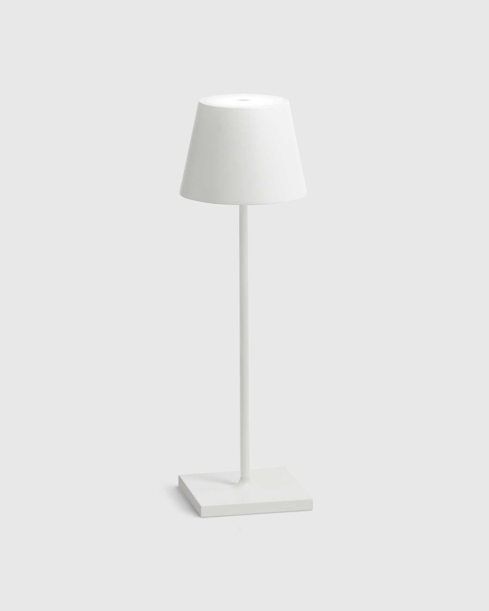 White Poldina Pro Rechargeable Table Lamp by Zafferano