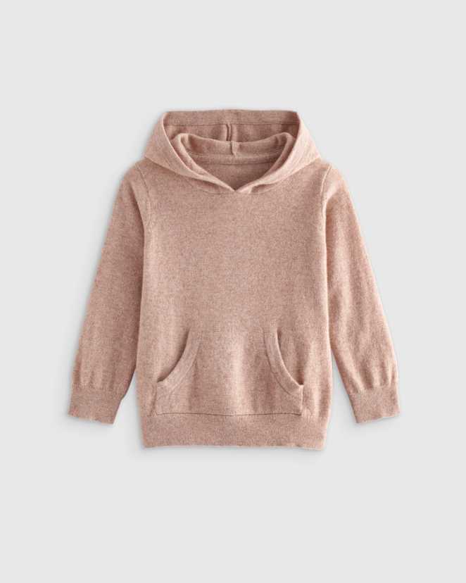 Oatmeal Washable Cashmere Hoodie
