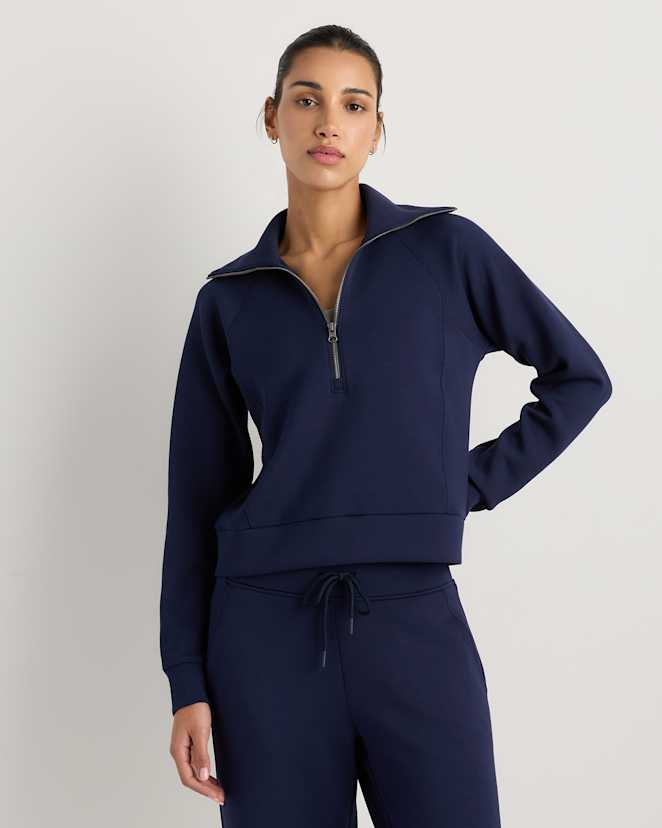 Deep Navy CloudComfort Half Zip Sweatshirt