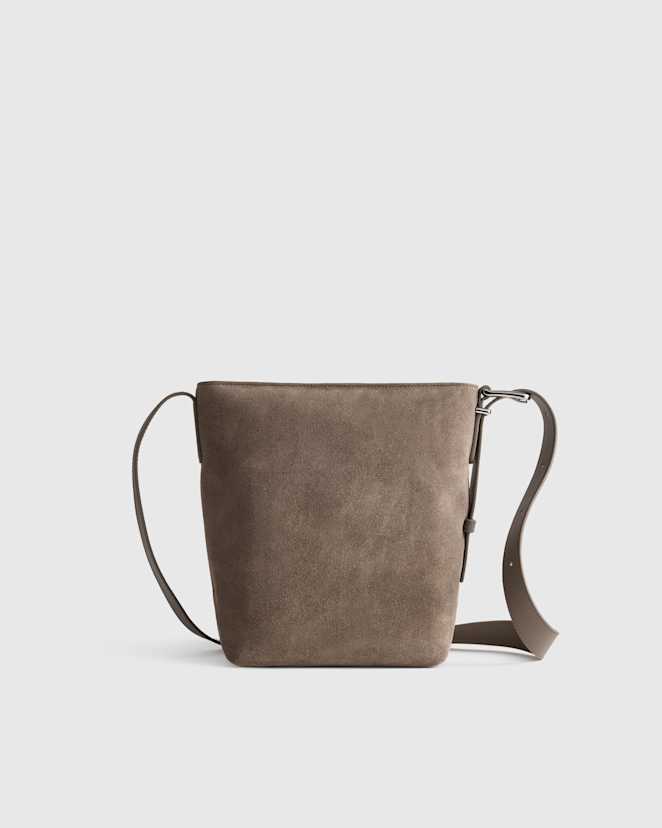 Pebble Italian Suede Bucket Crossbody