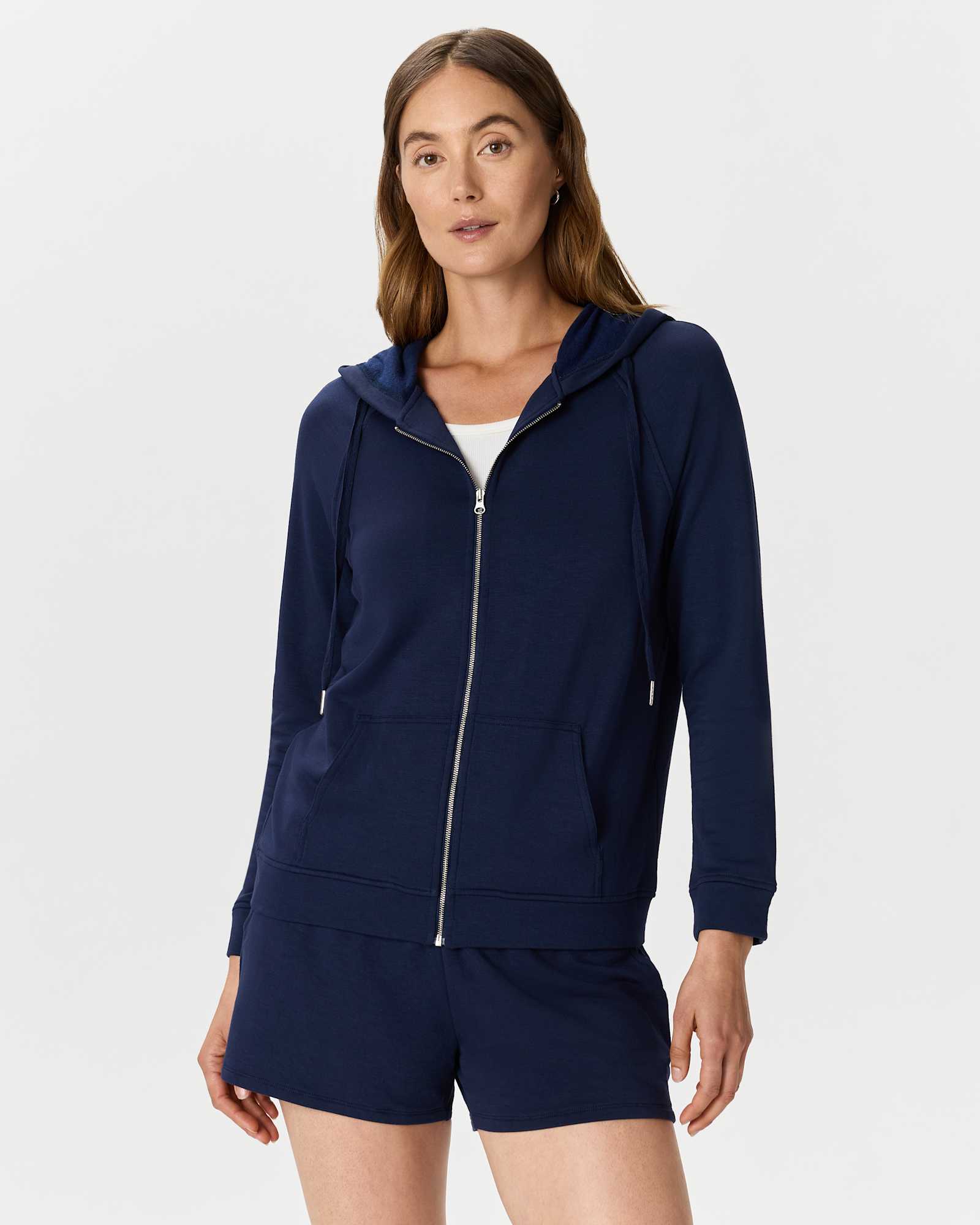 navy SuperSoft Fleece Full-Zip Hoodie