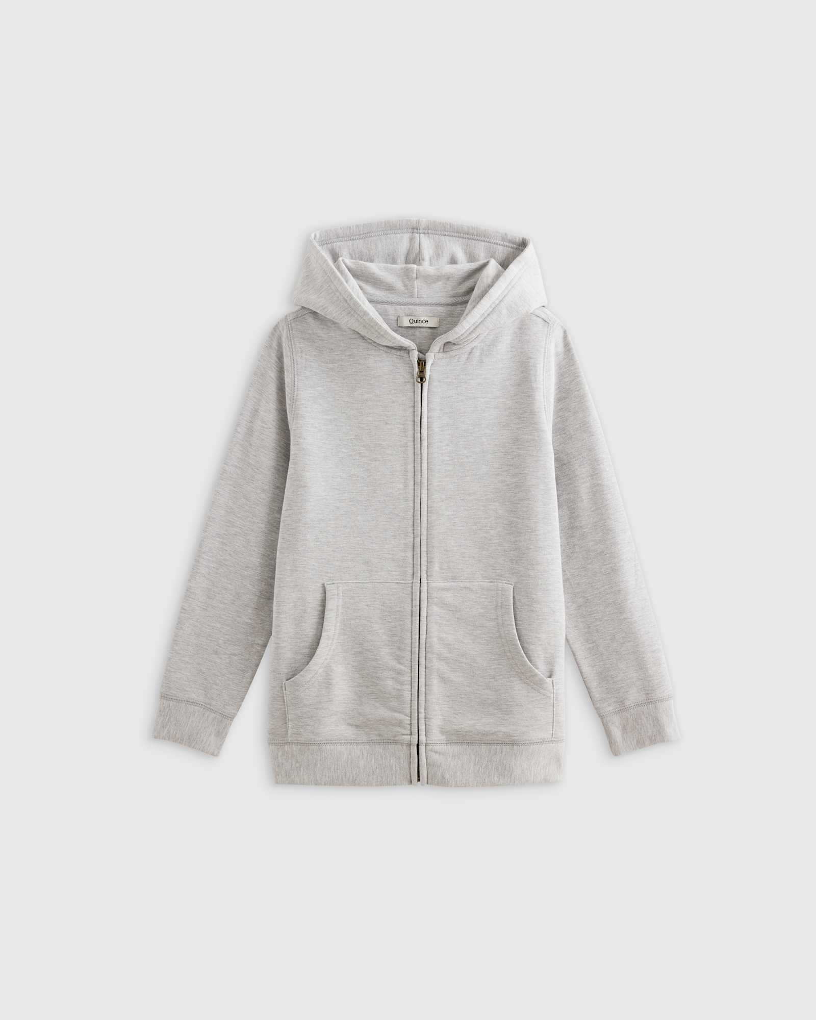 heather-grey SuperSoft Fleece Zip Up Hoodie