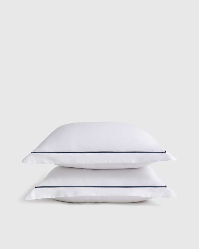 White/Mineral Signature Giza Cotton Sateen Sham Set