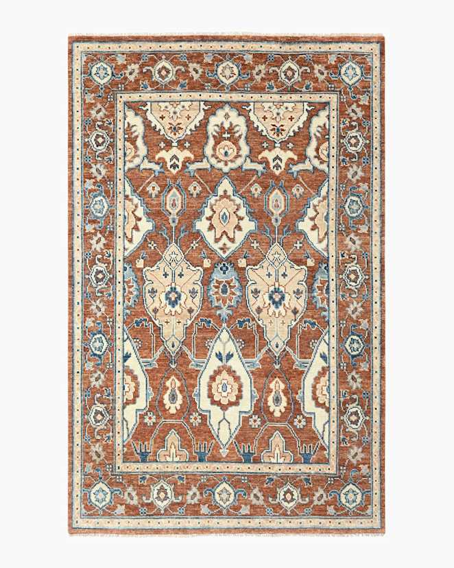 Rust Calypso Hand-Knotted Wool Rug