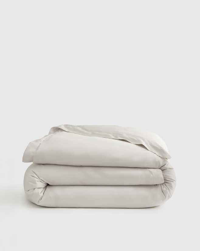 Light Grey Signature Giza Cotton Sateen Duvet Cover