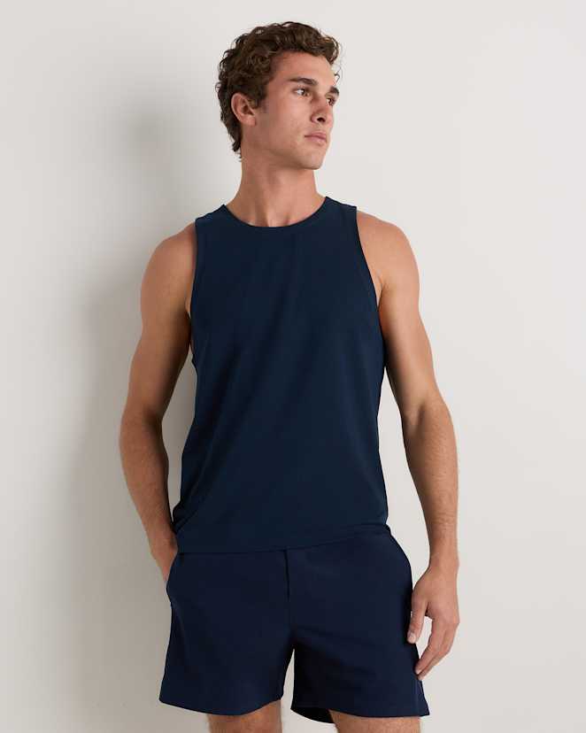 Navy Studio Performance Tank Top