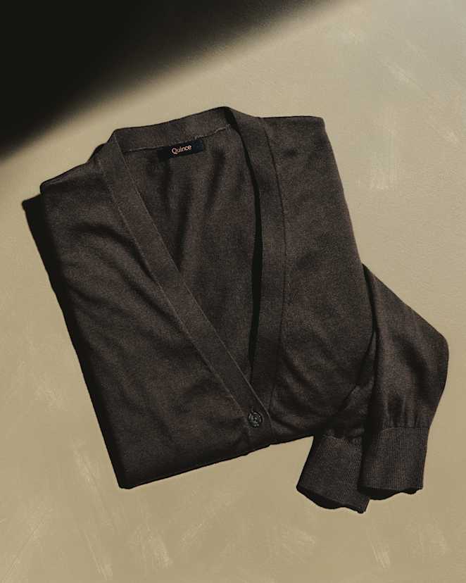 Olive Lightweight Cotton Cashmere Cardigan
