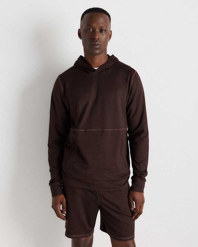 Heather Coffee Bean Brown Flowknit Performance Hoodie