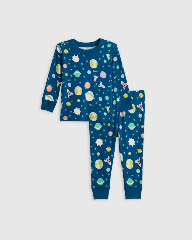Planets 100% Organic Cotton Long Sleeve and Pant Pajama Set