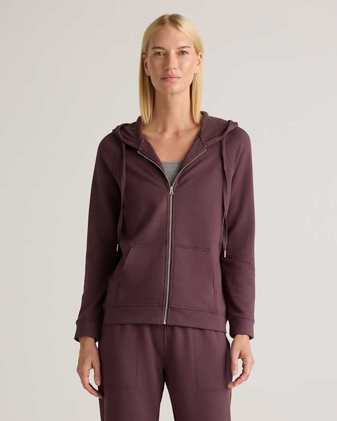 Dried Fig SuperSoft Fleece Zip Up Hoodie