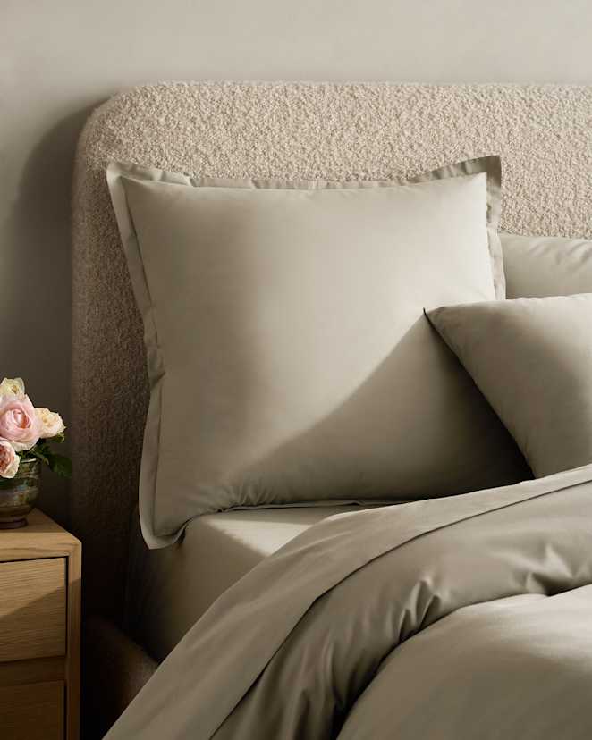 Toffee Classic Organic Percale Euro Sham