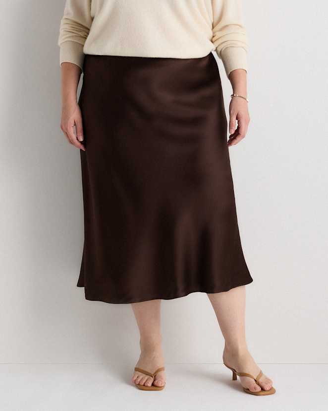 Hot Fudge 100% Washable Silk Skirt