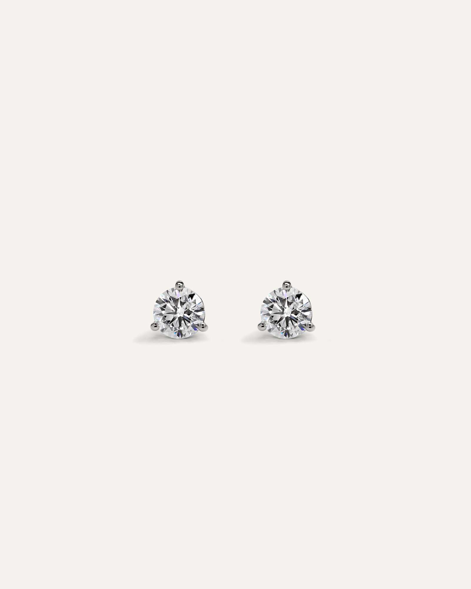 White Gold Clous d'oreilles en or 14 carats à diamant de laboratoire serti style martini – 0,50 carat au total