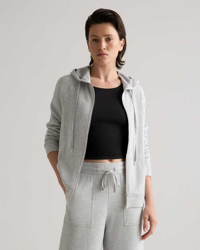 Heather Grey SuperSoft Fleece Zip Up Hoodie