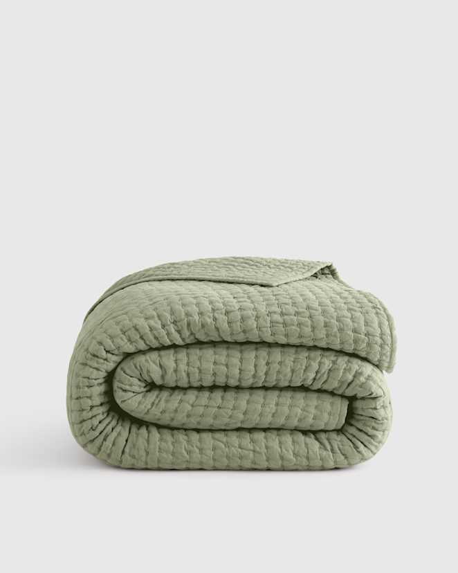 Willowleaf European Linen Cotton Stitch Quilt