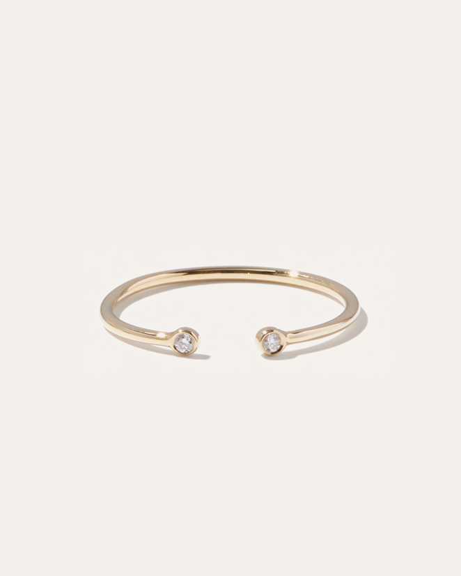 Yellow Gold 14K Gold Diamond Bezel Open Ring