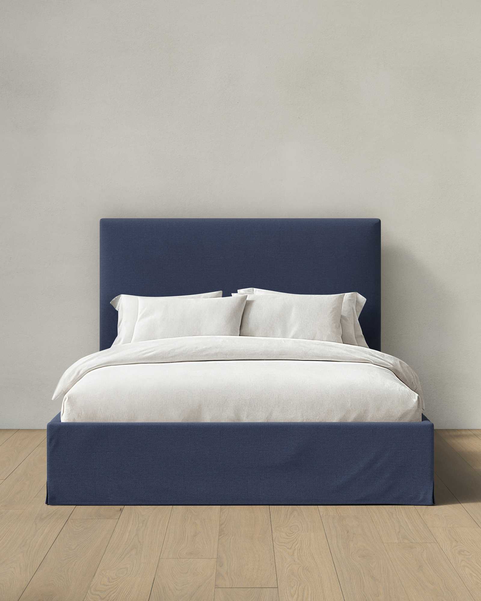 navy Slipcover Bed in 100% Linen