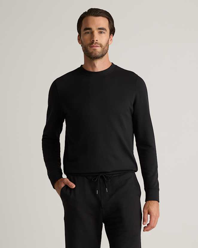 Black Supersoft Fleece Crew