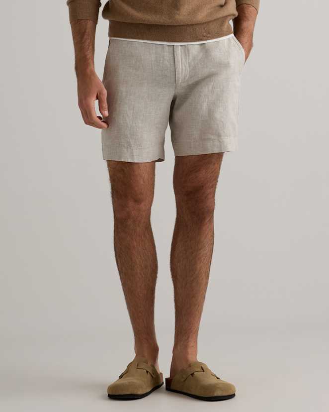 Flax 100% European Linen Trouser Shorts - 7"