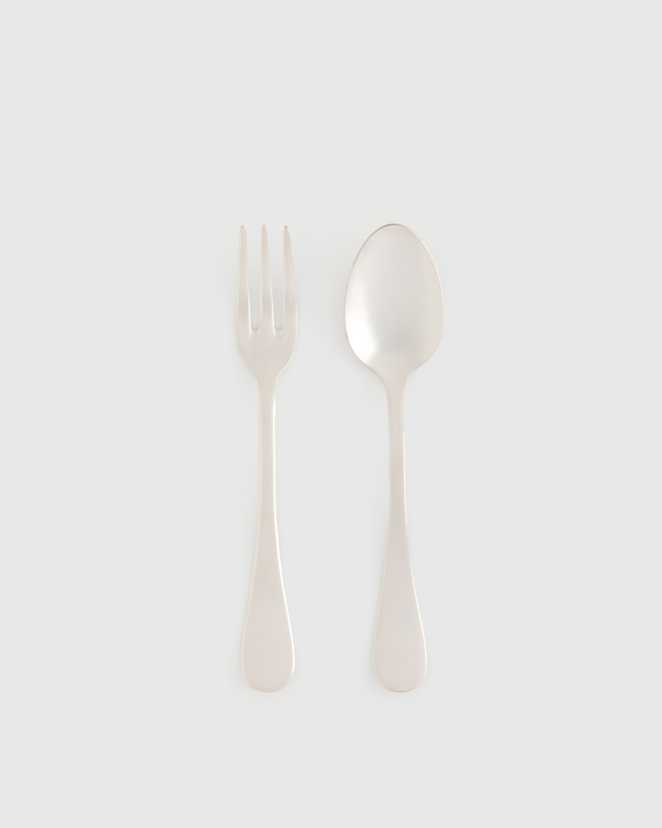 Polished Stainless Steel Brescia 2-Pc Serving Utensil Set by Mepra