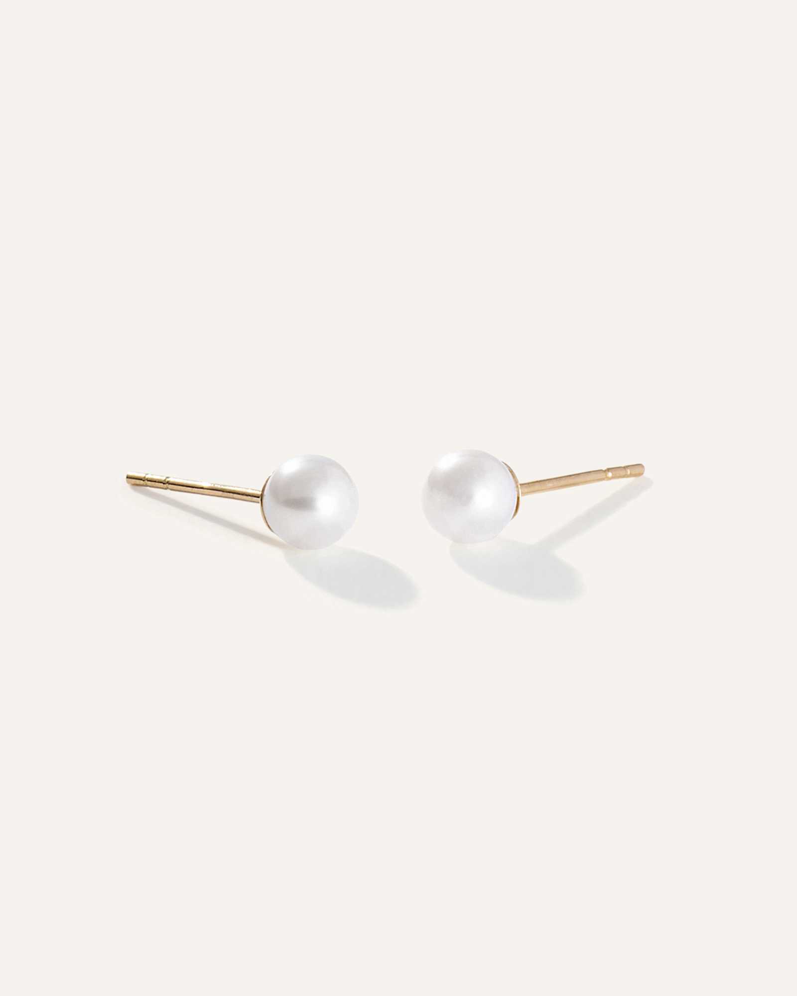 yellow-gold 14K Gold Freshwater Cultured Pearl Studs