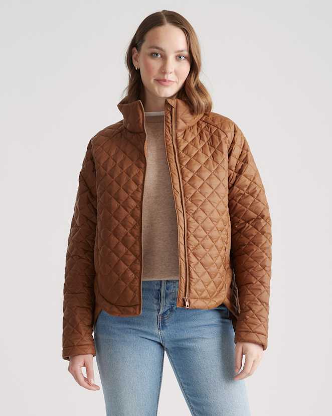 Chestnut Featherless Quilted Puffer Jacket