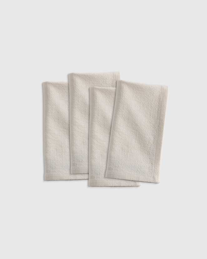 Warm White Organic Cotton Napkins