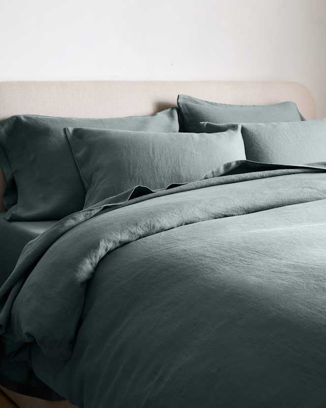 Ocean European Linen Sham Set