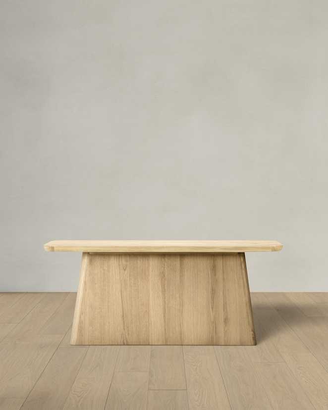 Natural Rustic Oak Plinth Console Table