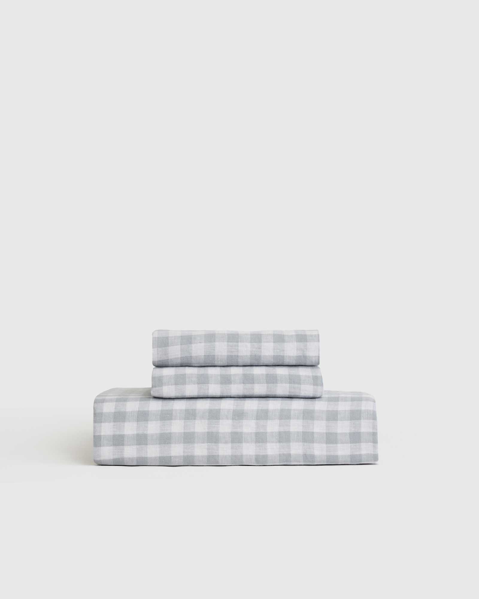 Gingham Percale Fitted Sheet Set 2046