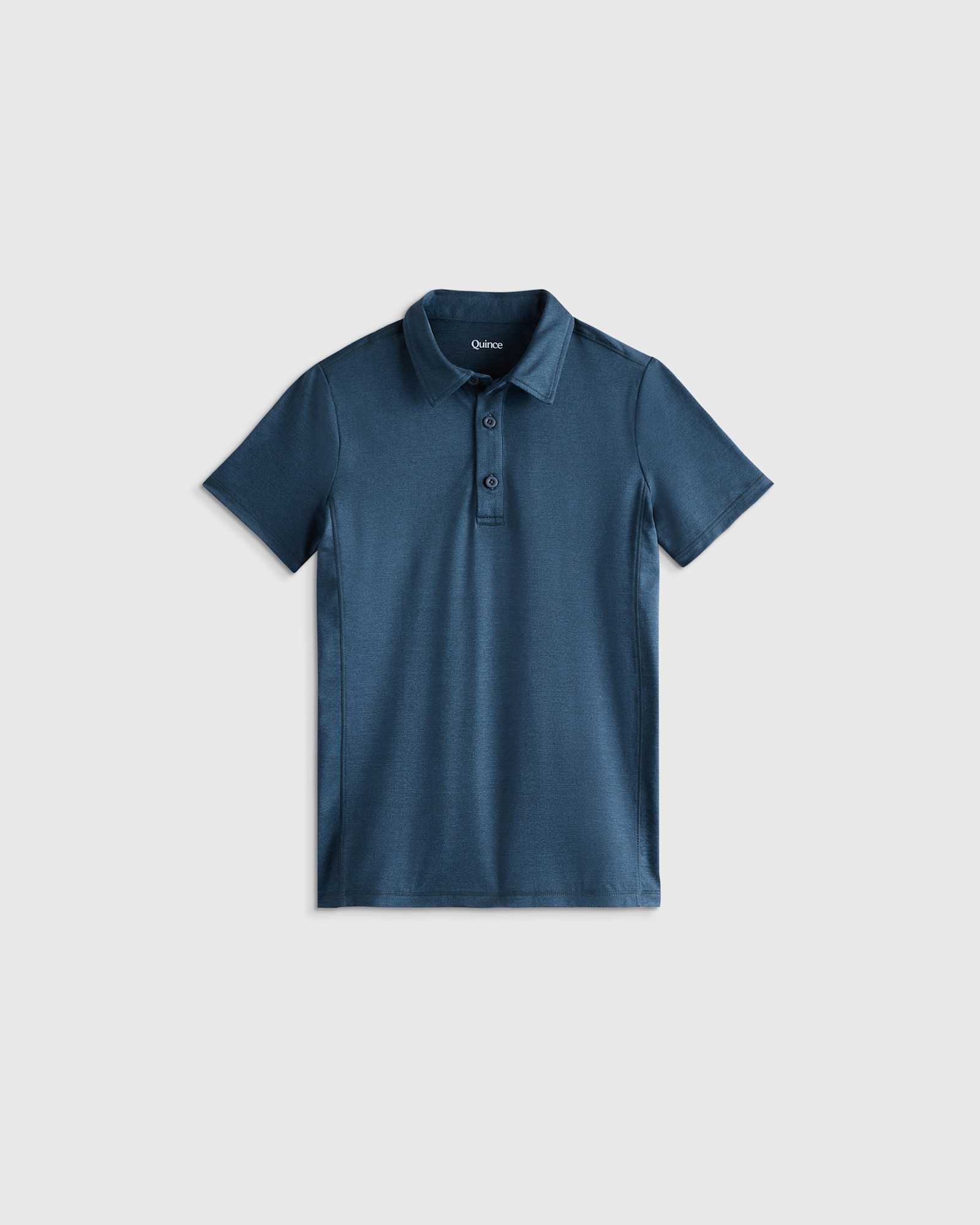 Heather Ocean Navy Flowknit Breeze Polo