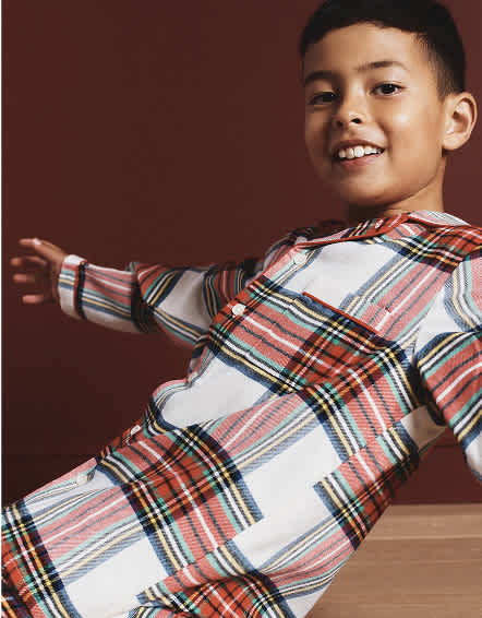 cont3tartanpjset Holiday Tartan Holiday Flannel Pajama Set