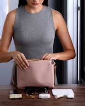 Italian Leather Convertible Foldover Clutch