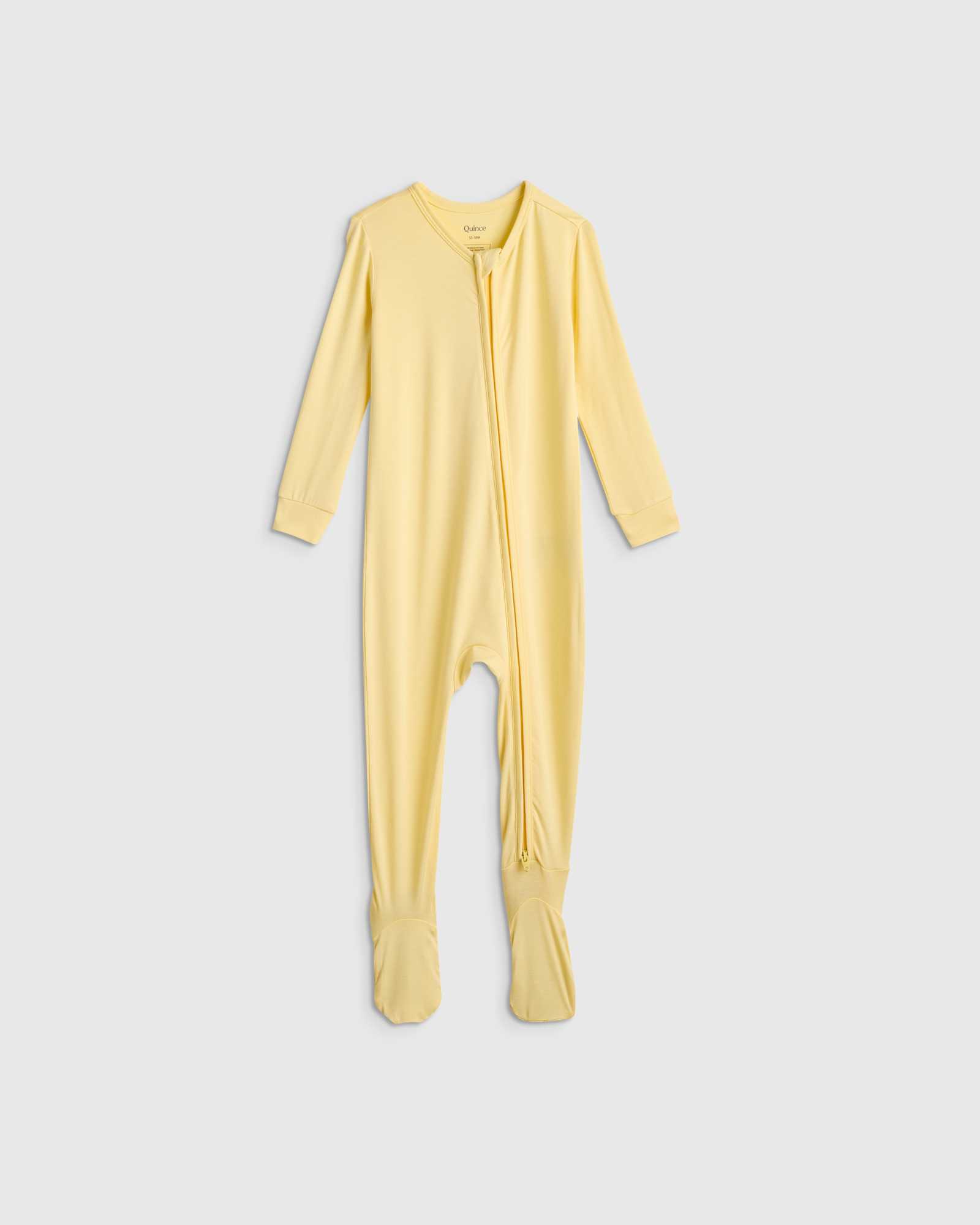 banana-cream Bamboo Footie Pajama