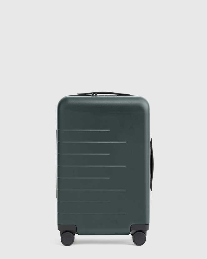 Dark Green Expandable Small Carry-On Suitcase