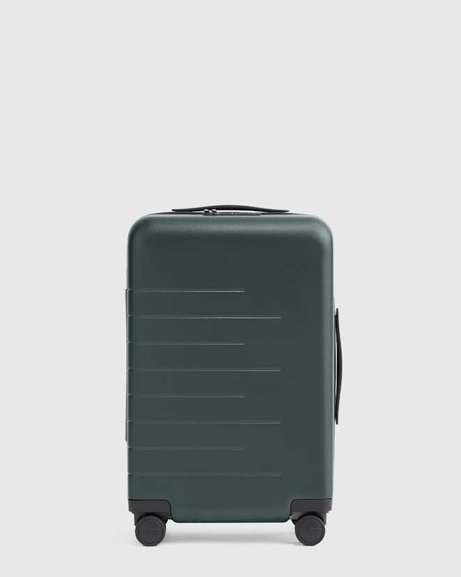Dark Green Expandable Small Carry-On Suitcase