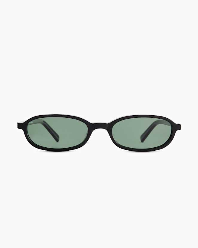 Black with Green lens Hydra Polarized Acetate Sunglasses