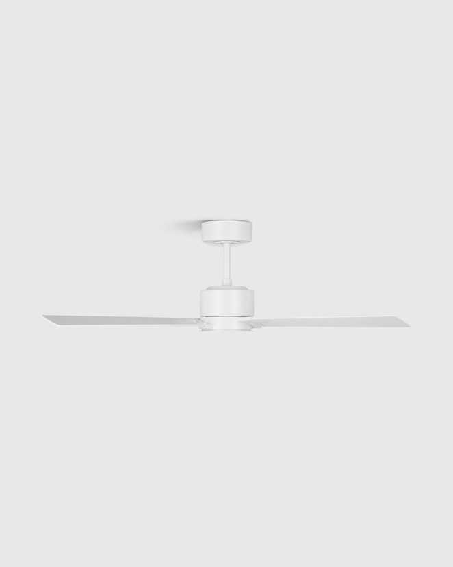 White Minimalist Wood Blade Ceiling Fan
