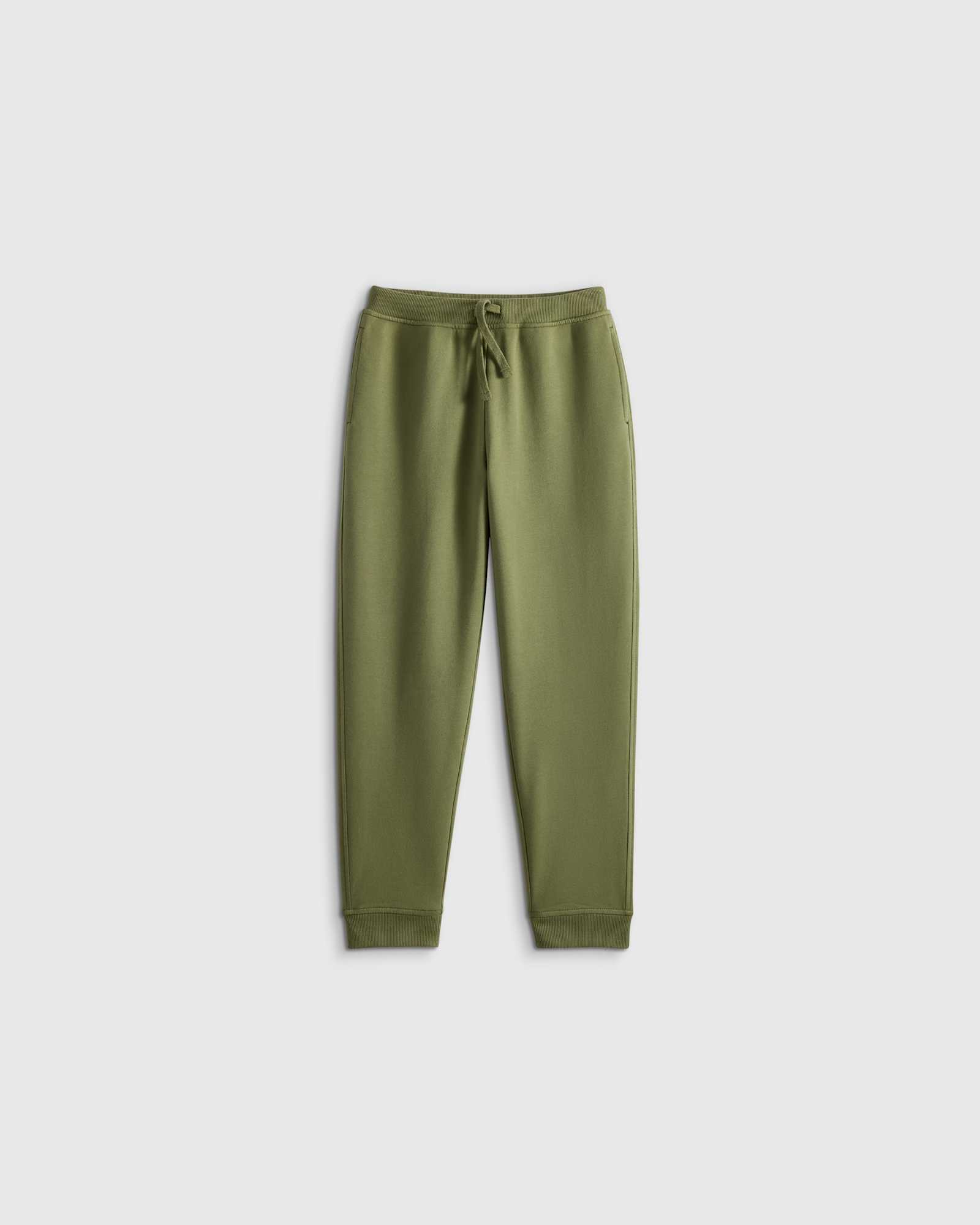 olive-green Organic Cotton French Terry Joggers